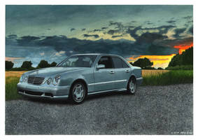 Drawing of Mercedes-Benz W210