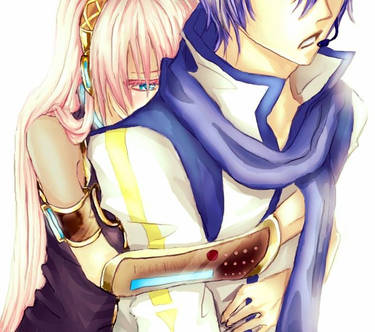 Those hugs from behind ~ Luka x Kaito