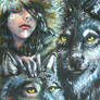 Girl and Wolves