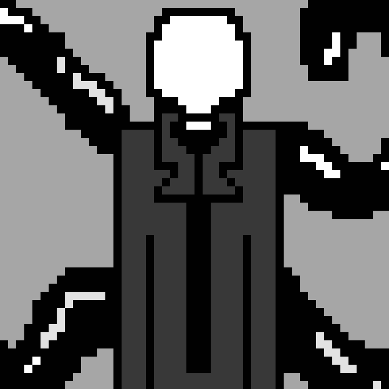 Slender-man Pixel Art : r/PixelArt