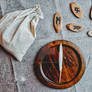 Viking Art: Norse runes and a wooden plate