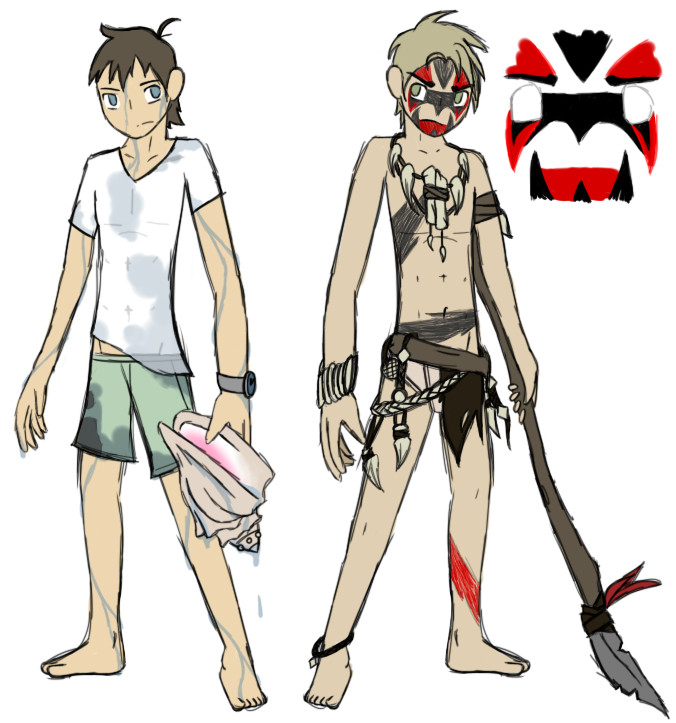 Jack Vs Ralph Lord Of The Flies Ralph And Jack Drawing