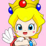 My Painting of Baby Peach Cherub from 2022