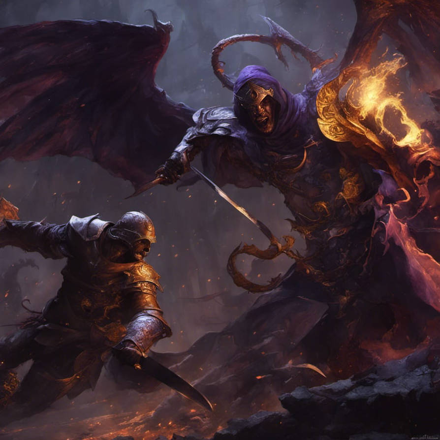 Demon Action Fighting a Demon by Alyarie on DeviantArt