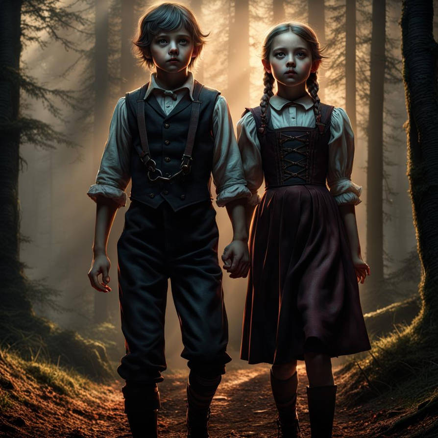 Hansekl Hansel and Gretel in a Spooky Forest by Alyarie on DeviantArt