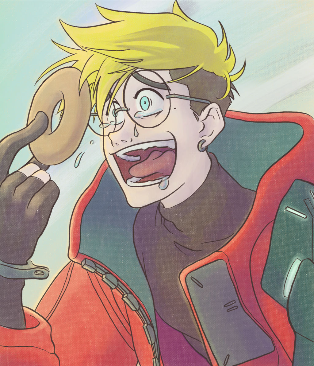 Vash from Stampede Needs More Donuts by krazorspoon on DeviantArt