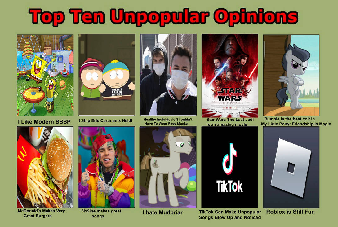 My Top 10 Unpopular Opinions By Emannyc01 On Deviantart My Top 10 Unpopular Opinions By Emannyc01 On Deviantart