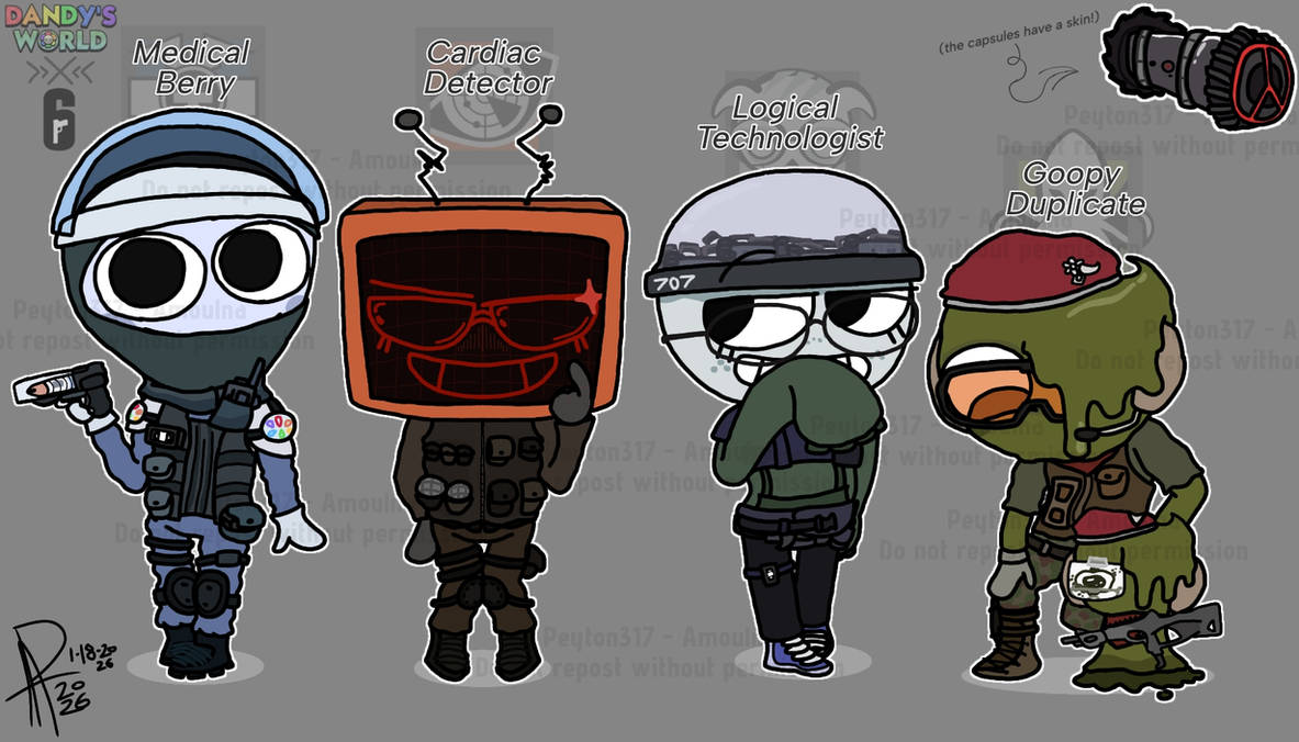 Dandy's World X R6 Siege Skins! by Peyton317 on DeviantArt