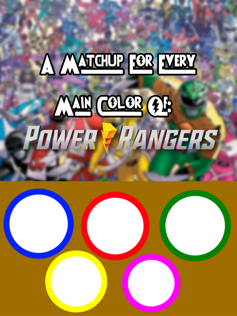 A Matchup For Every Main Color Of Power Rangers V2 by JacobSpy on ...