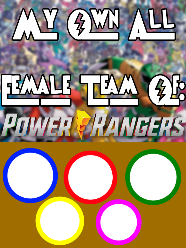 My Own All Female Team Of Power Rangers Template. by JacobSpy on DeviantArt