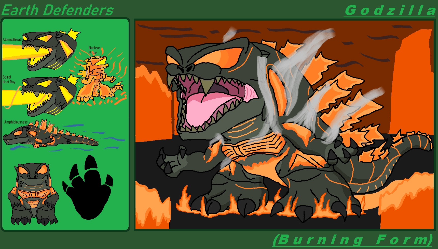 Godzilla Fire Form KaijuVerse Era - Godzilla (Burning Form) by bigal110500 on DeviantArt