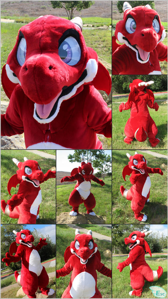 Skrom the Red Dragon Fursuit - Kemono Style (2018)