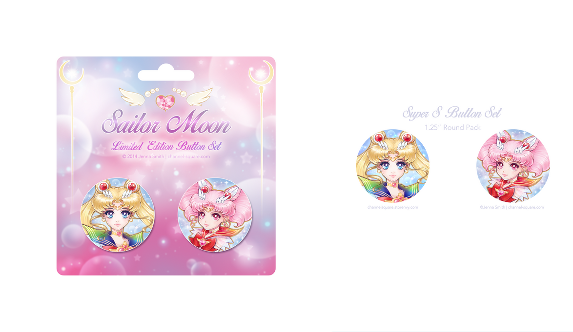 Super Sailor Moon Limited Edition Button Set by Channel-Square
