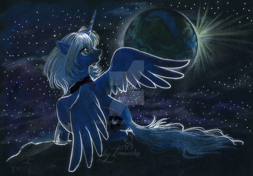 Luna on the moon