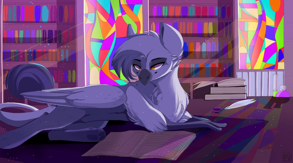 Evening in the Library