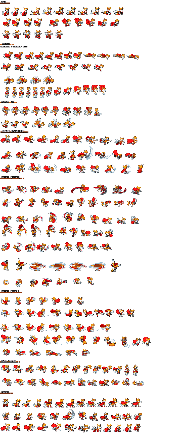 Turbo Tails Sprites by Andrew355 on DeviantArt