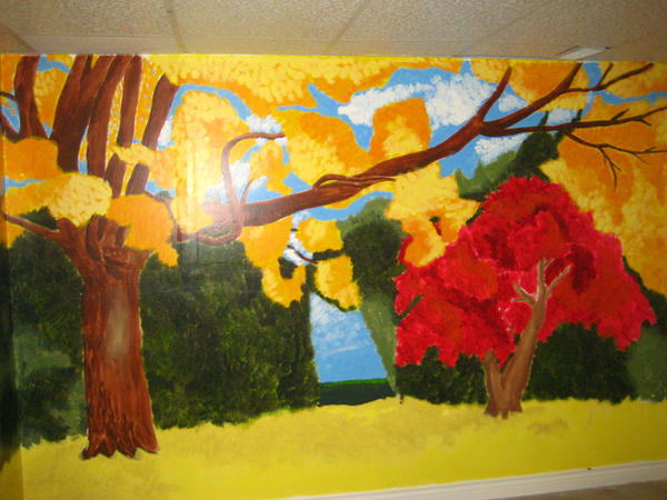 Fall Wall Draw Fall Wall by Orange-Lobster on DeviantArt