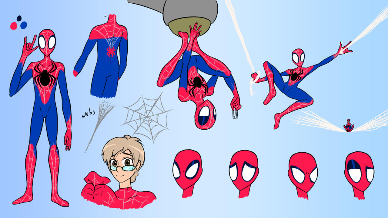 SpiderMan design reference sheet by KeenobiShinobi on DeviantArt