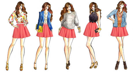 Skater Skirt Illustrations