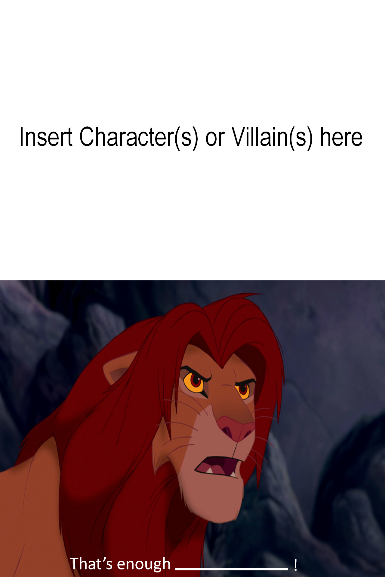 Simba tells who to that's enough by MartinHidalgo2006 on DeviantArt