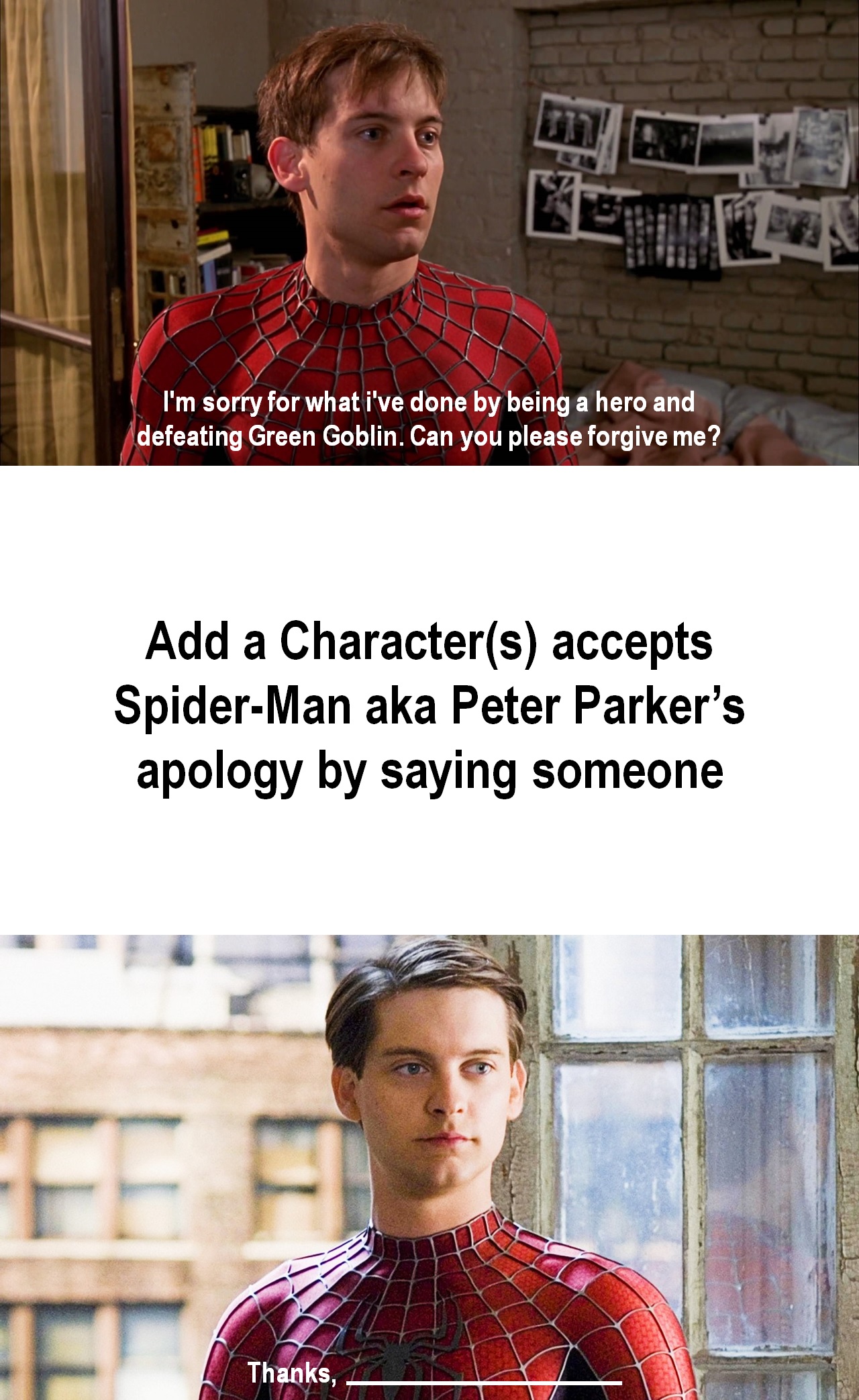 Spider Note Sorry Who accepts Spider-Man's apology (meme) by MartinHidalgo2006 on DeviantArt