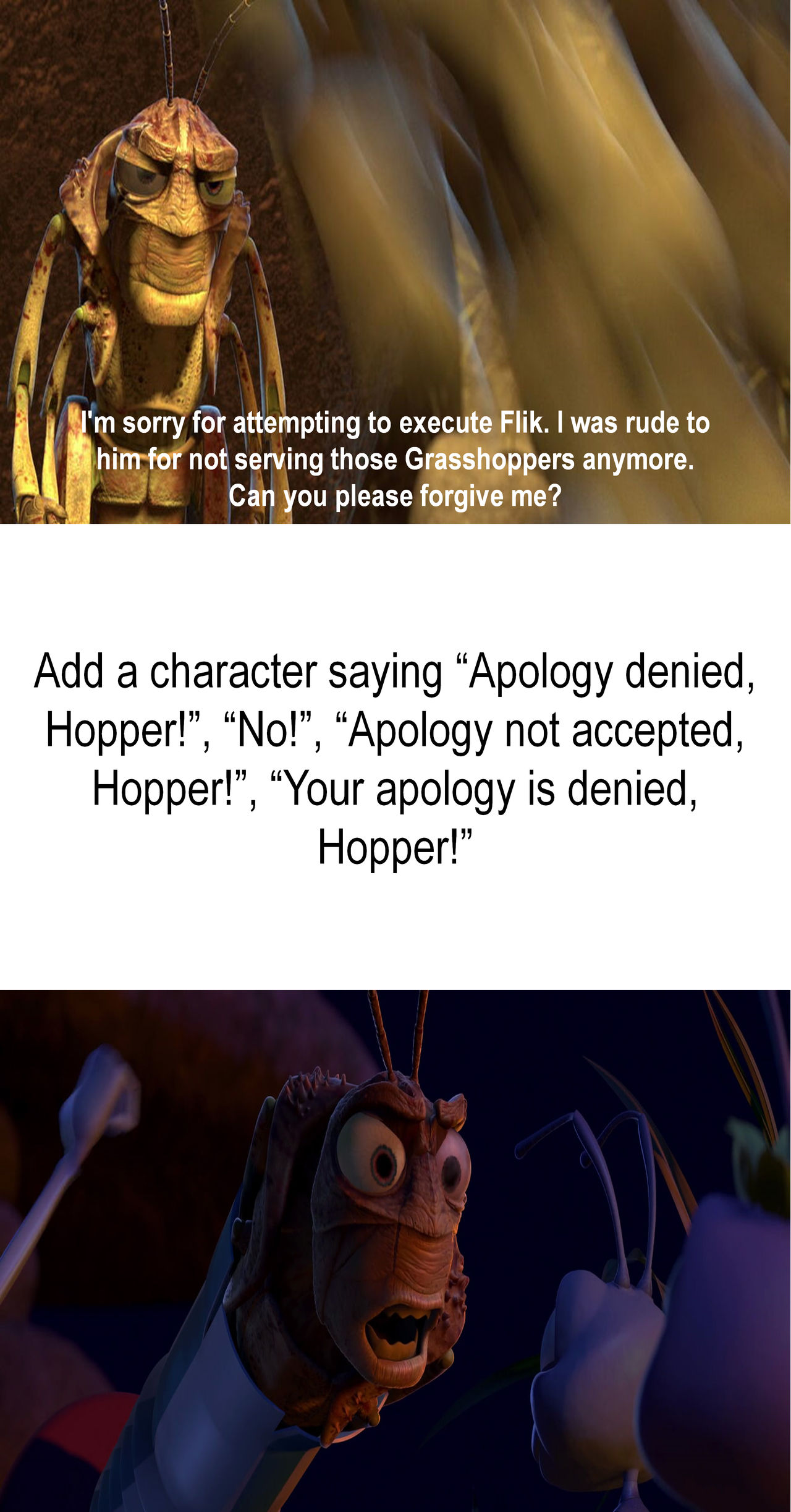 Who denies Hopper's apology (2018 update)