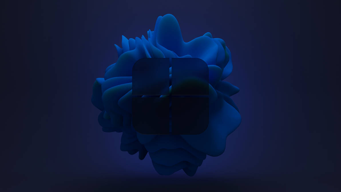 Windows 12 wallpaper color blue-dark mode splash by 11sree on DeviantArt