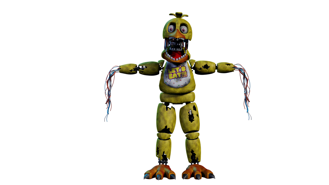 Withered Chica transparent background PNG cliparts free download