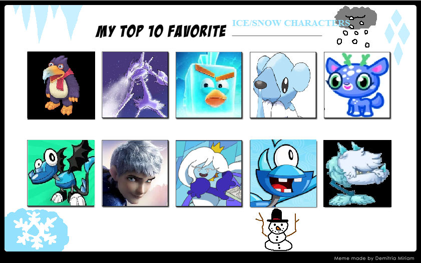 My Favorites Ice Characters by suckaysuAmigos200 on DeviantArt