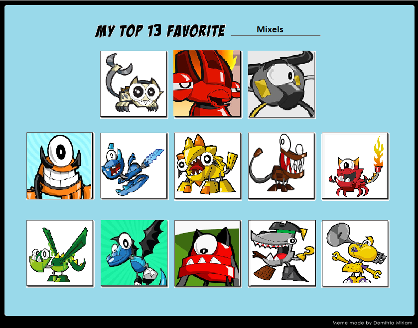 Mixels Music Deviantart My Top 13 Favorite Mixels by suckaysuAmigos200 on DeviantArt