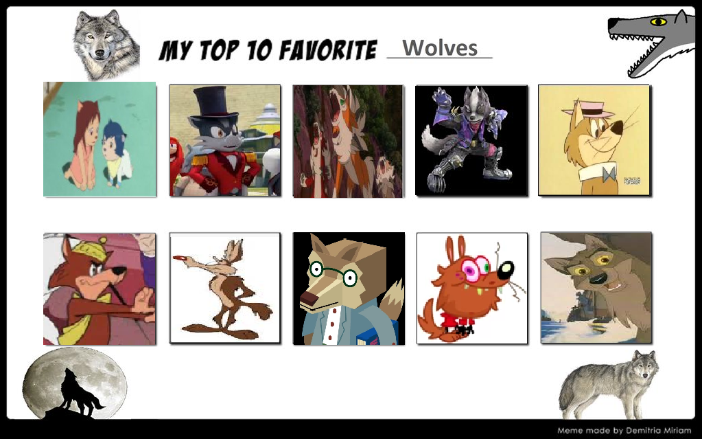 My Top 10 Favorite Wolves by suckaysuAmigos200 on DeviantArt