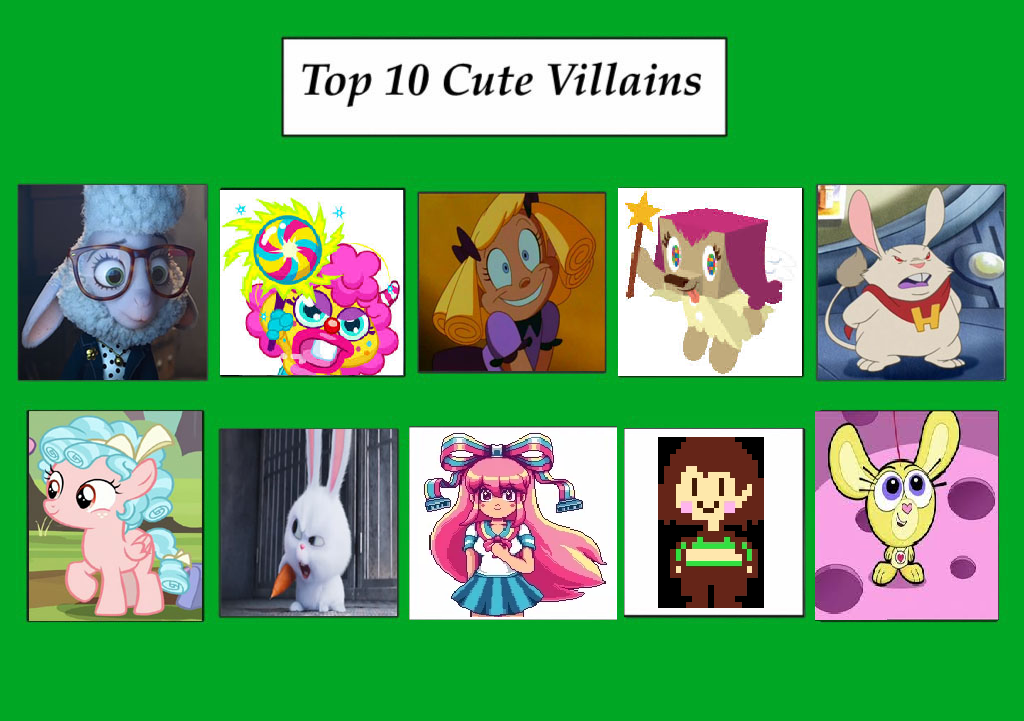 Top 10 Cute Villains by suckaysuAmigos200 on DeviantArt
