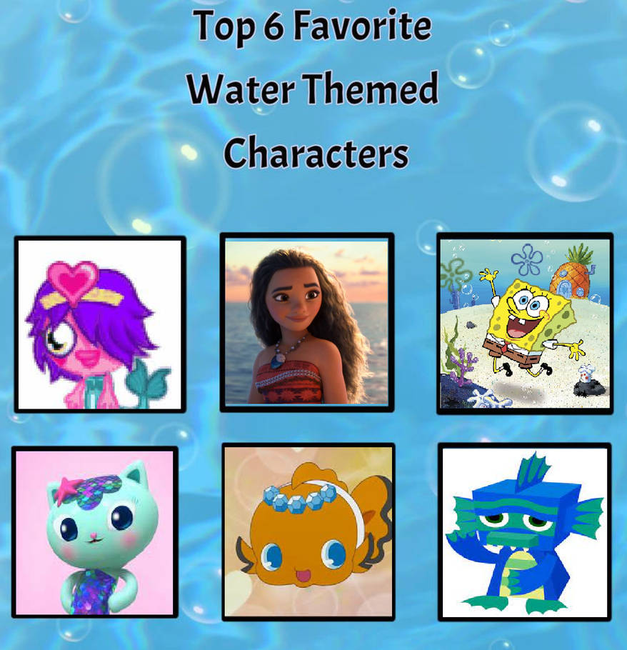 My top 6 favorite water themed characters by suckaysuAmigos200 on ...