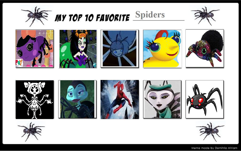 Famous Spiders My Top 10 Favorite spiders characters by suckaysuAmigos200 on DeviantArt