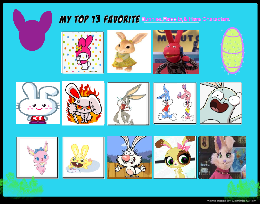 My Top 13 Favorite Rabbits by suckaysuAmigos200 on DeviantArt