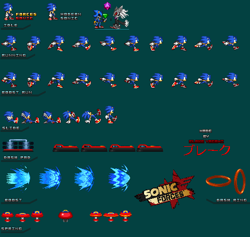 Metal Sonic sprite sheet remake by Metalsonicomaewa on DeviantArt