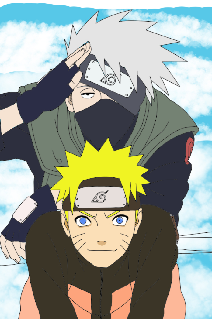 kakashi sensei naruto uzumaki with