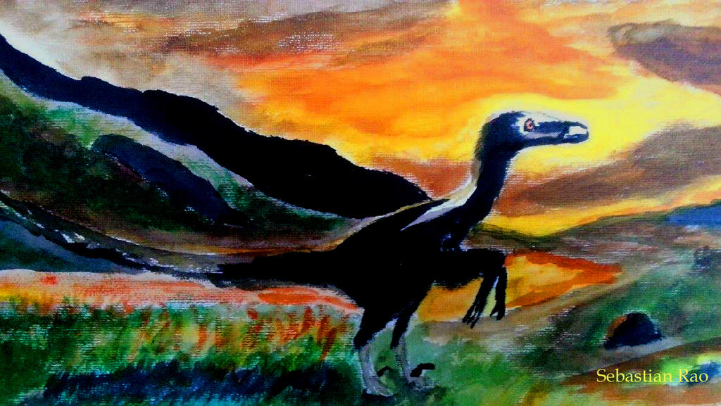 Sunset Raptor Velociraptor sunset by RAPTORAO on DeviantArt