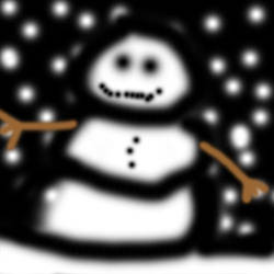 SNOWY MAN IN SNOW