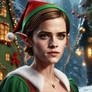 Emma Watson as a Christmas Elf