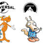 Major film studios' respective cartoon mascots