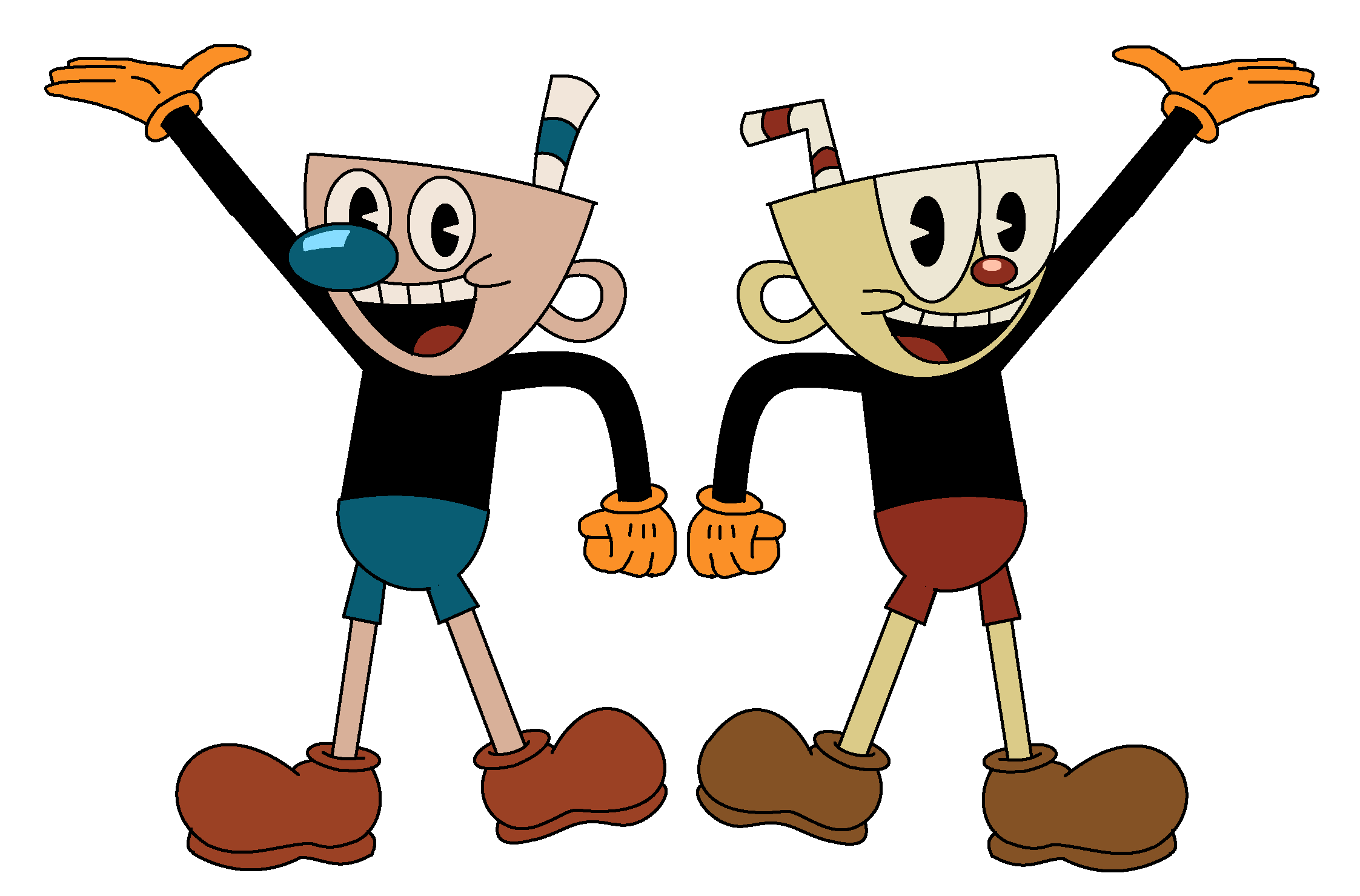 NTWRK - Boy's The Cuphead Show! Mugman Ms. Chalice and Cuphead Sketch T