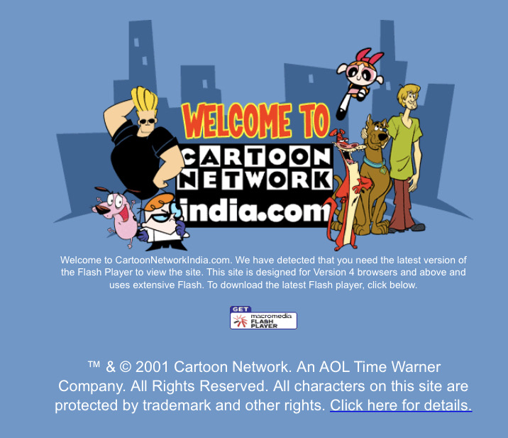Old website for Cartoon Network India by DannyD1997 on DeviantArt