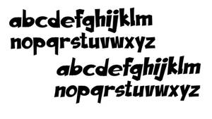 If the Badaboom font had lowercase letters