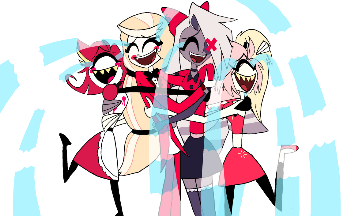 Hazbin Hotel girls hugging while crying with joy by DannyD1997 on ...