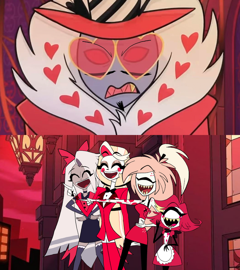 Hazbin Hotel girls laughing at Valentino by DannyD1997 on DeviantArt