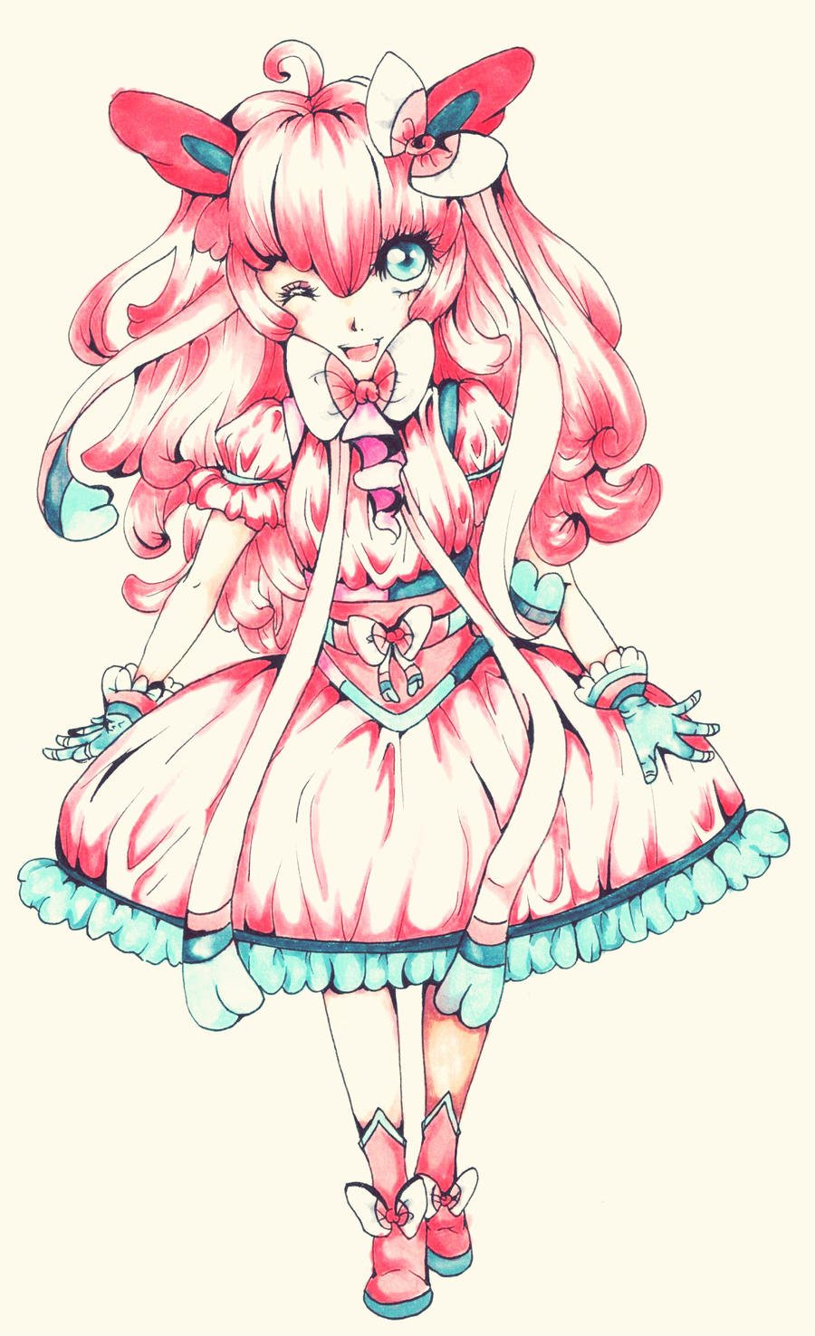 Sylveon Gijinka {Adoptable} closed