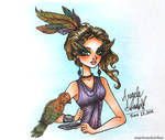 Feather Girl by angelaaasketches