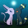 Espeon and Umbreon