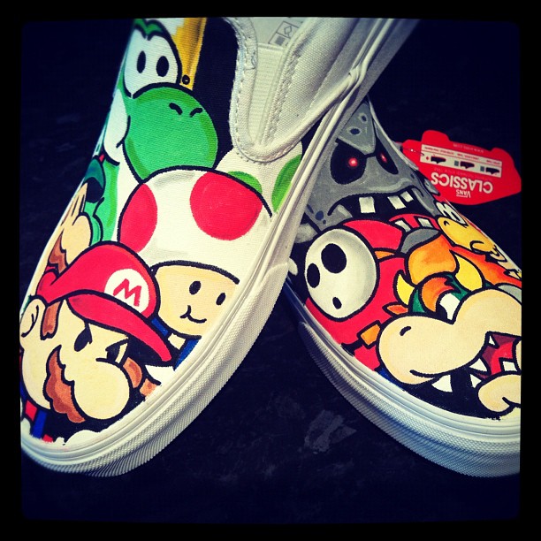 Paper Mario Custom Vans